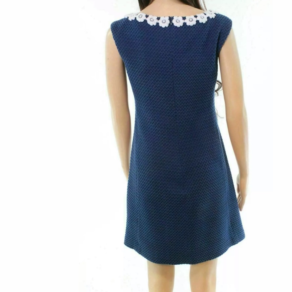 🐻🌼 BOUTIQUE MOSCHINO Navy Waffle Daisy Dress - Picture 7 of 17